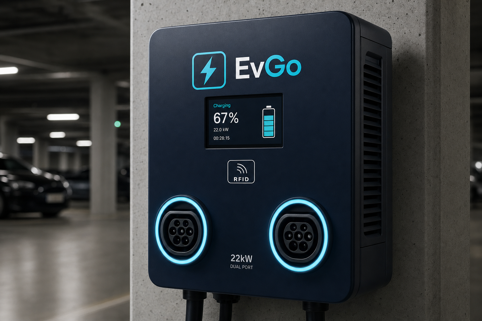EvGo AC Flex 22kW detail view