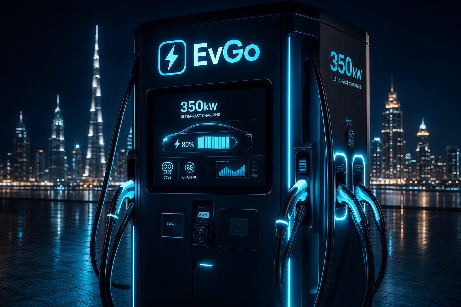 EvGo HyperCharge 350kW detail view