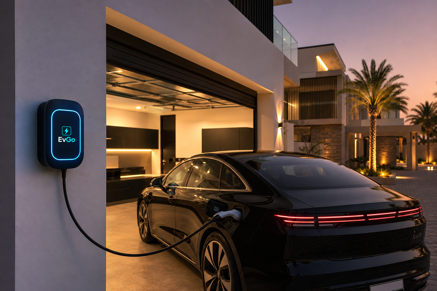 Home EV charger installation UAE villa